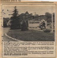 Susquehanna, PA (New Sign - 1984)